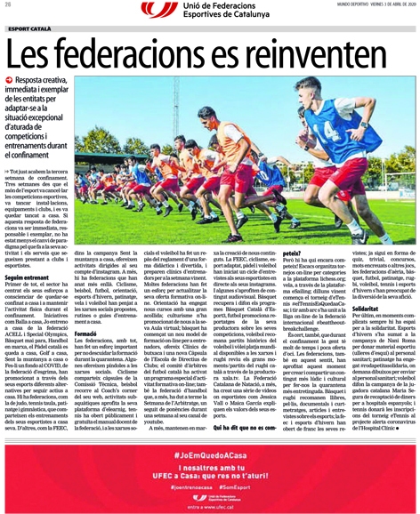 Les federacions es reinventen (UFEC) | Federaci Catalana de Ball Esportiu